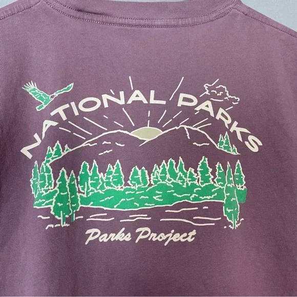Parks Project T-Shirt National Parks Short Sleeve Size Small Unisex Purple Grape - Picture 4 of 12